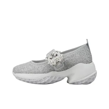Roger Vivier Viv' Run Casual Single Shoes 7.5cm Women's Silver