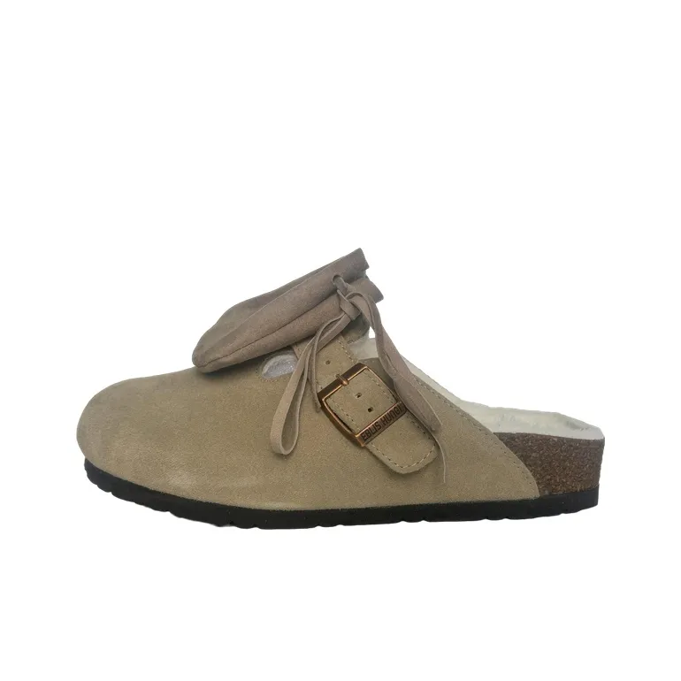 EBLIS HUNGI Cork Sole Slip-Resistant Abrasion-Resistant Wrap-toe Slippers Unisex-33