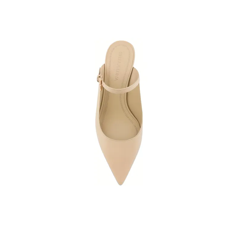 STELLA LUNA Closed Toe Slippers 6.5cm Women's Beige-4