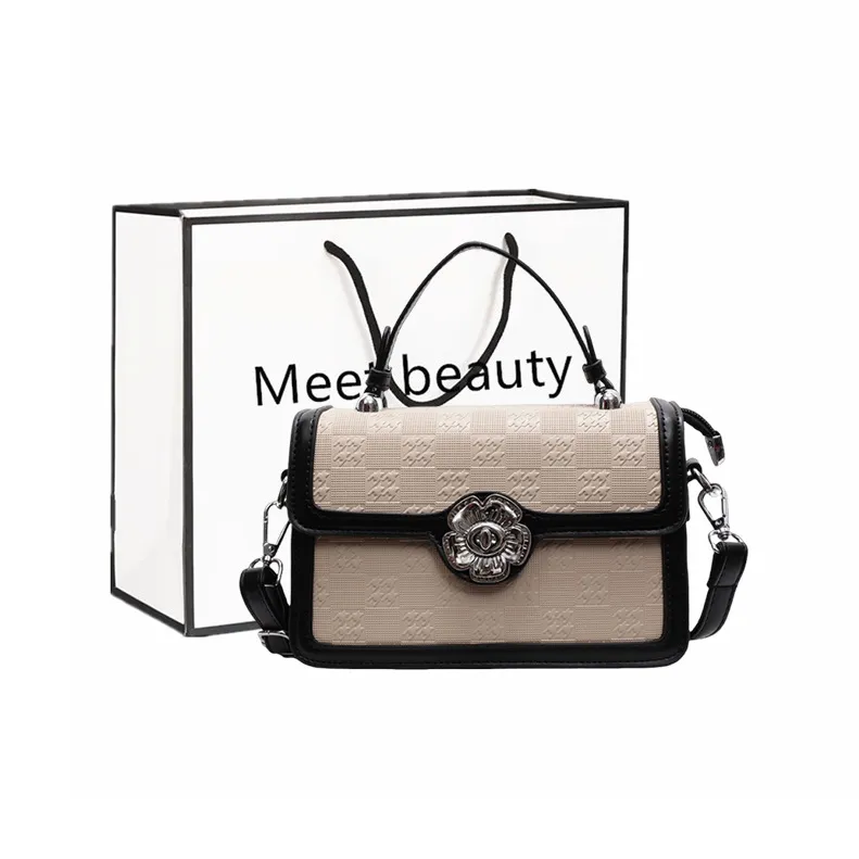 Fitchell Pu Handbag Shoulder Bag Regular Women's Ecru With Brown/Ecru With Black/Ecru With Khaki/Black/Brown/Ecru-2