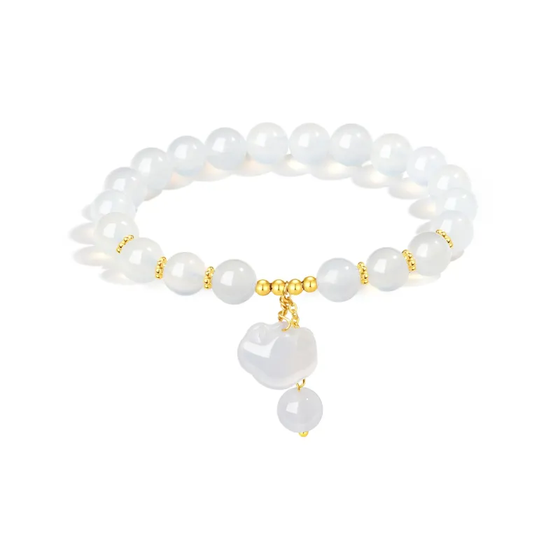 PUTUOSHANWENCHUANG Chalcedony Bracelets Women's-0