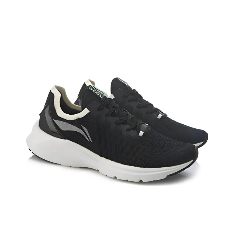 LiNing YunQue Abrasion Resistant Breathable Low Top Running Shoes Women's Black-3