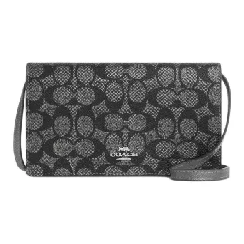 COACH Anna Coated Canvas Crossbody Bag Shoulder Bag Mini Women's Bronze