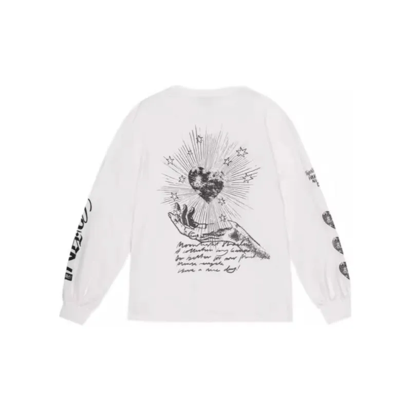 GANNI Graphic Printed Long Sleeved T Shirt-1