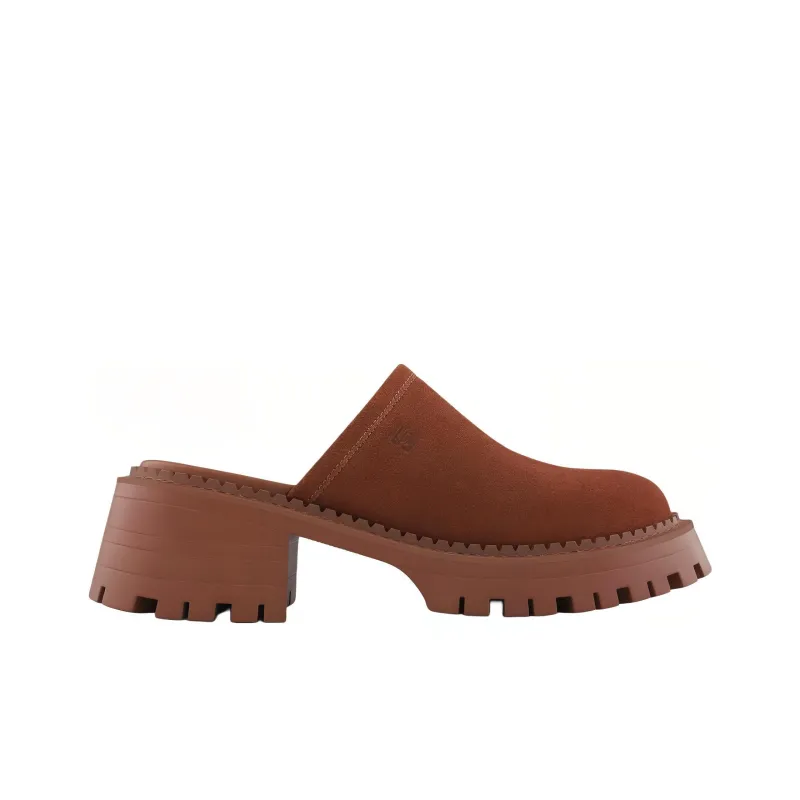 STELLA LUNA Closed Toe Slippers 6cm Women's Brown-1