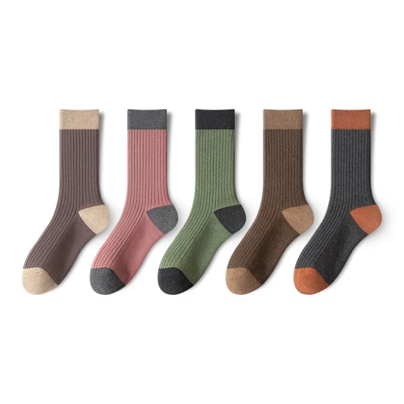 YINSHILIANGPIN Mid Calf Socks Women's 5 Pack-5