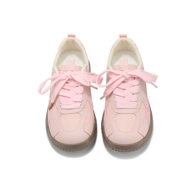 Binya Slip Resistant, Abrasion Resistant, Lightweight Low Top Skateboard Shoes Women's Pink-3