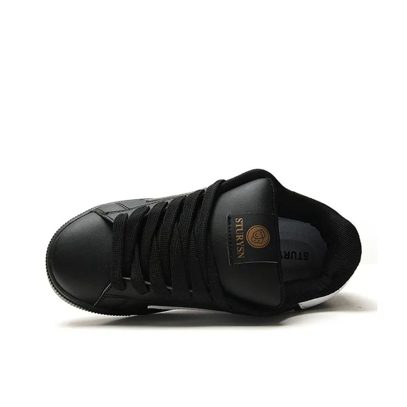 STUR YSN Wear resistant And Lightweight Low Top Skateboard Shoes Unisex Black-5