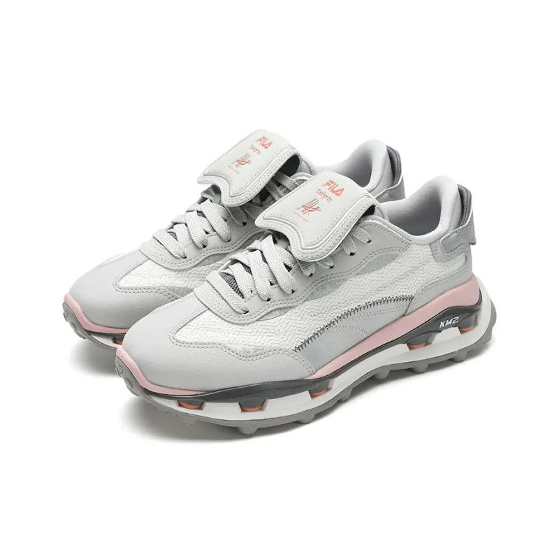 FILA KM2 Wear-Resistant Slip-Resistant Low-Top Casual Shoes Women's Silver Gray-1