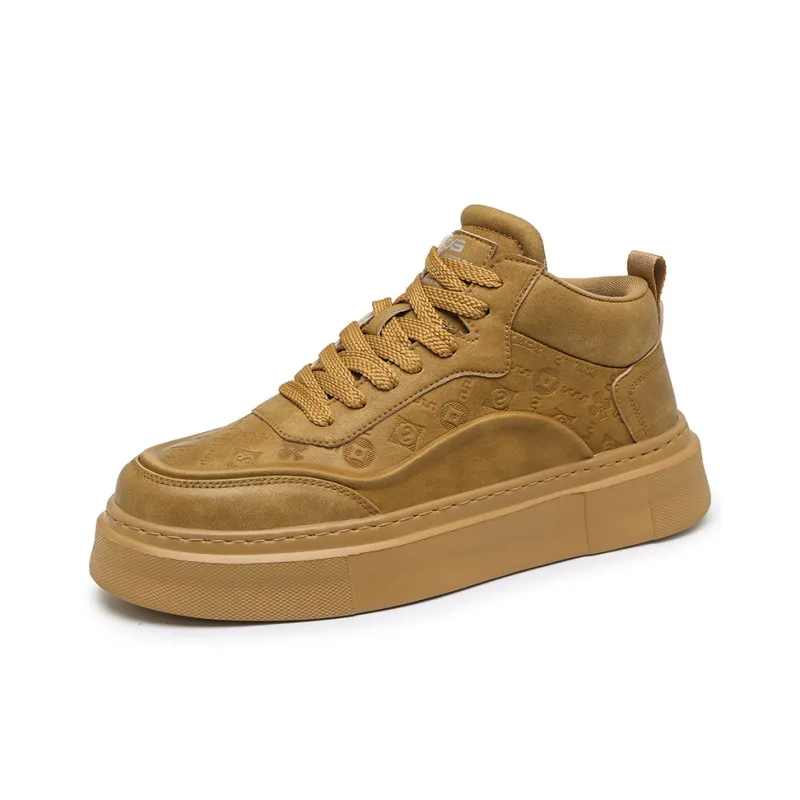 GERTOP Warm Coverage Wear Resistant Lightweight Slip Resistant Mid Top Platform Fashion Casual Skateboard Shoes Men's-20