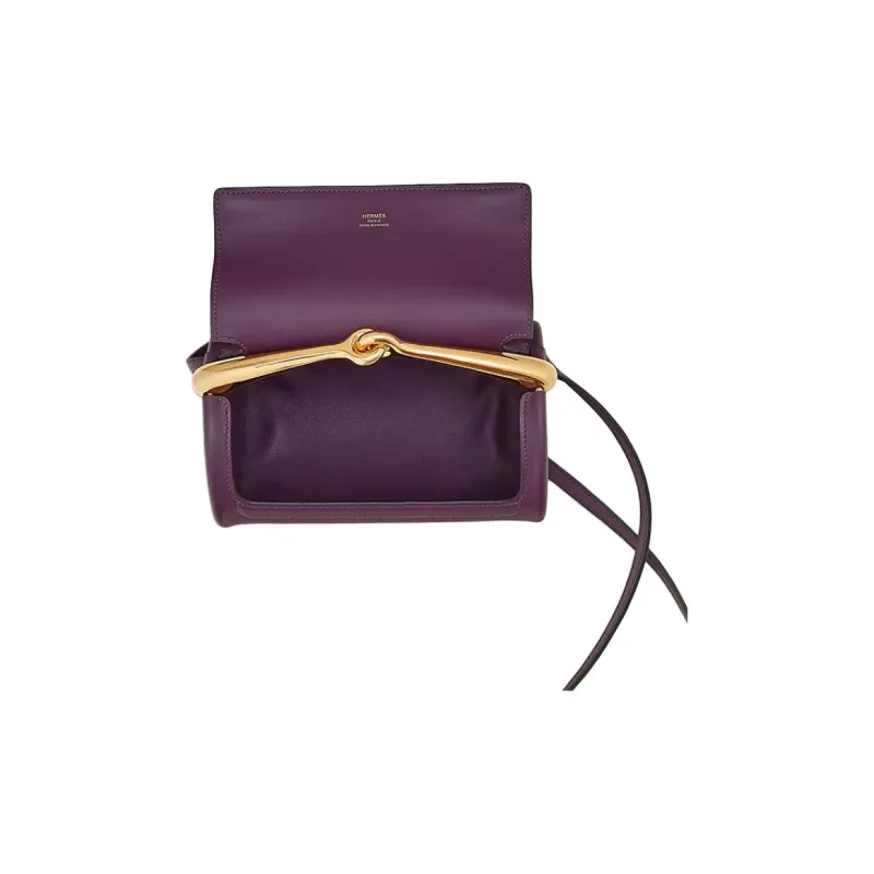 HERMES Maximors Swift Calfskin Shoulder Bag Crossbody Bag Handbag Women's N5 Cassis Blackcurrant Color-3