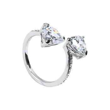 Swarovski Crystal Rings Unisex Silver