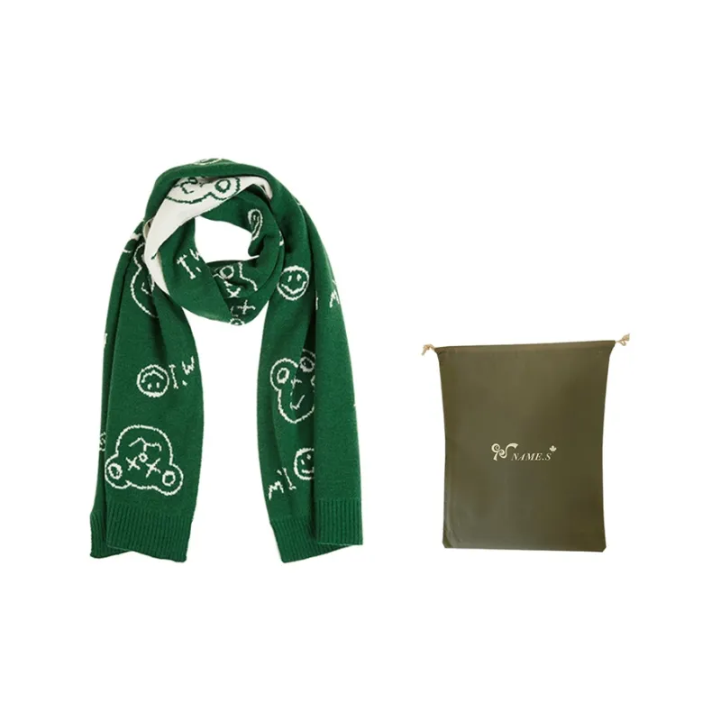 NAME.S Knit Scarves Women's Box+Shopping Bag-2