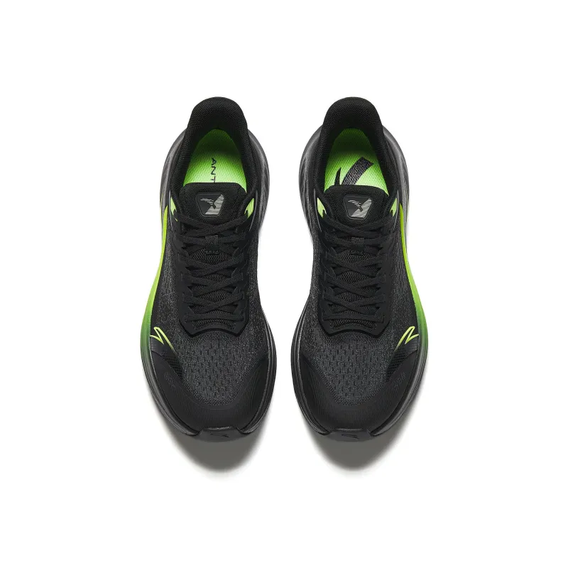Anta Cushioned Anti-Slip And Wear-Resistant Lightweight Low-Top Casual Running Shoes Men's Black Green-3