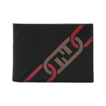 FENDI Calfskin Wallet Men's Black
