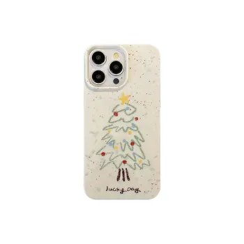 Beams TPU Material Creative Christmas Tree Fun Graffiti Phone Case Compatibility Iphone16/15/14/13/12/11Pro/ProMax/Plus