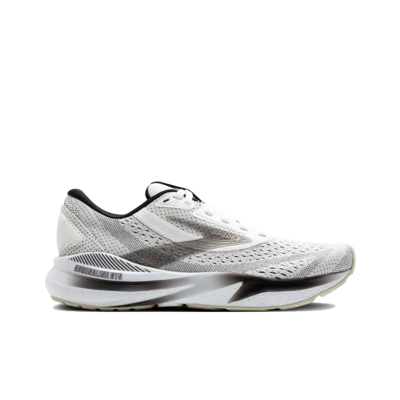 Brooks Adrenaline GTS Anti Slip Wear Resistant Low Top Casual Running Shoes Men's Gray White-1