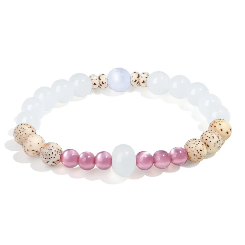 PUTUOSHANWENCHUANG Chalcedony Bracelets Women's-0