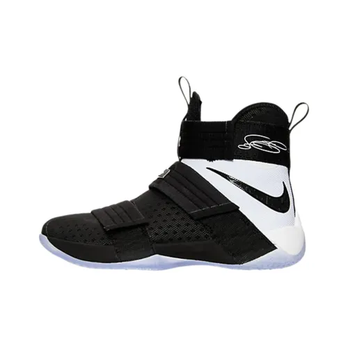 Nike Anti Slip Wear Resistant High Top Basketball Shoes Men's Black White