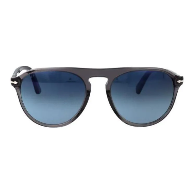 PERSOL Acetate Aviator Sunglasses Unisex Transparent Gray-1