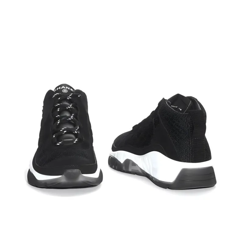 CHANEL Trainers Casual Shoes Women's Black-2
