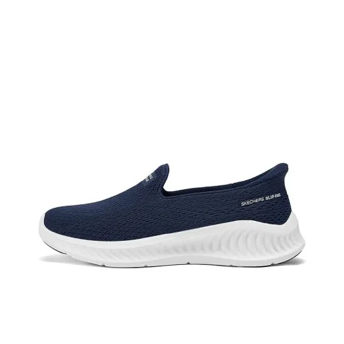 Skechers GO WALK Anti Slip Wear Resistant Low Top Casual Shoes Women's Blue White