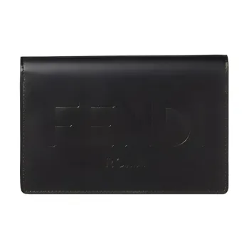 FENDI Leather Shoulder Bag, Crossbody Bag, Wallet Mini Women's Black