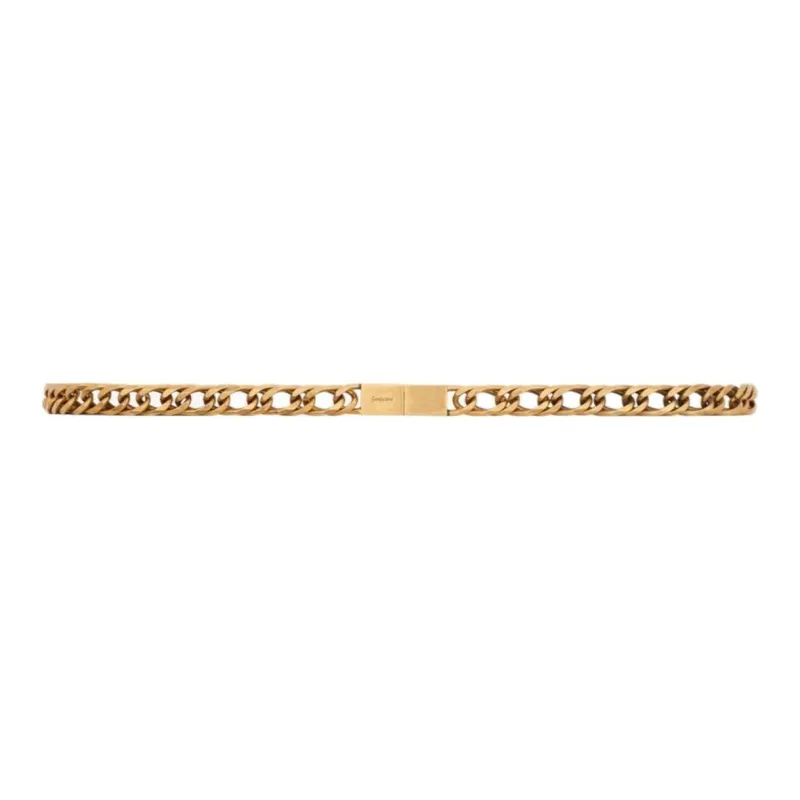 SAINT LAURENT Brass Waist Chains Women's Light Bronze Width 1.5CM-0