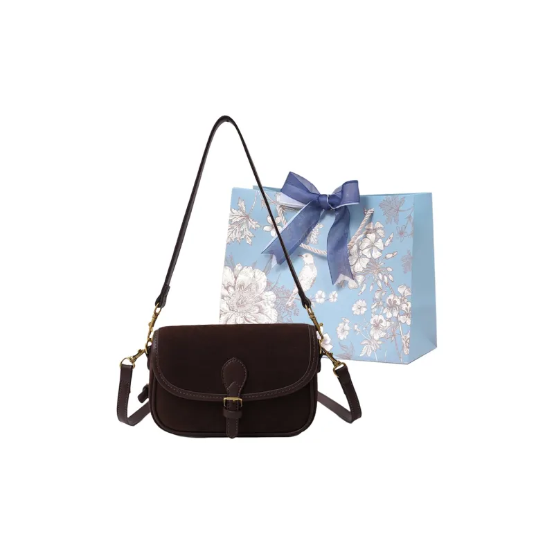 REDOO Suede Shoulder Bag Regular Women's Brown/Coffee/Burgundy/Black-5