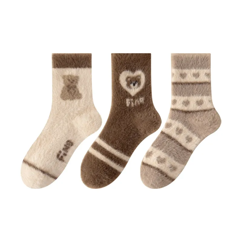 MIIOW Trend Party Series Mid Calf Socks Women's 3 Pack-3