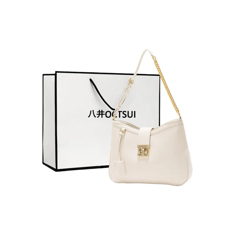 OCTSUI PVC Shoulder Bag Shoulder Bag Women's Ecru/Milk Tea Beige/Black/Denim/Brown White-0