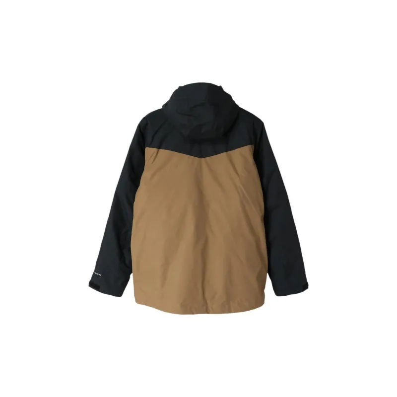 Columbia Water Resistant Warm Heat Reflective Windbreaker Jacket Men's Brown Black-1