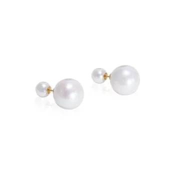 IDOKAWA Freshwater Pearl Stud Earrings Women's