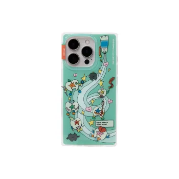 CARECASE TPU Material Healthy Teeth Illustration Square Phone Case Compatible With Apple IPhone 16/15/14 Pro Max