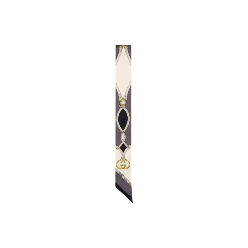 GUCCI Silk Scarves Women's Gray-0