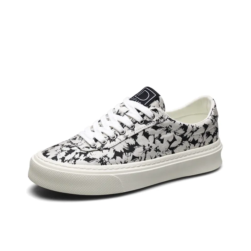 D FUSE SCANDINAVIA Slip Resistant, Abrasion Resistant, Lightweight Low Top Canvas Shoes Men's White-1