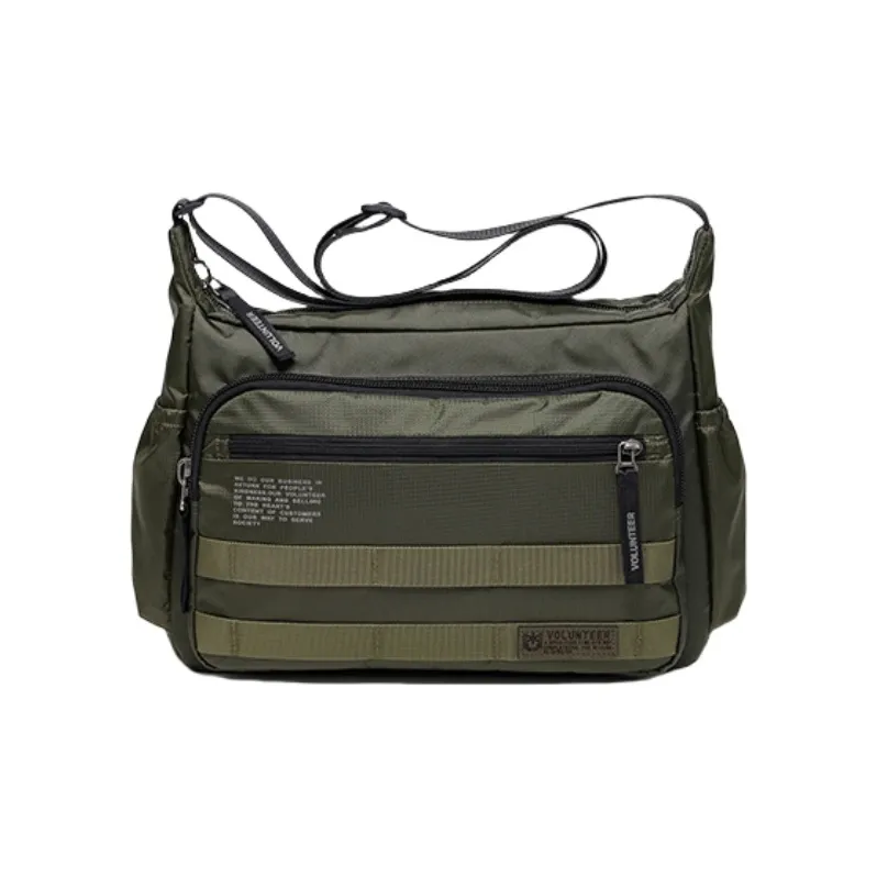Volunteer Nylon Fabric Crossbody Bag Unisex Multicolor-7