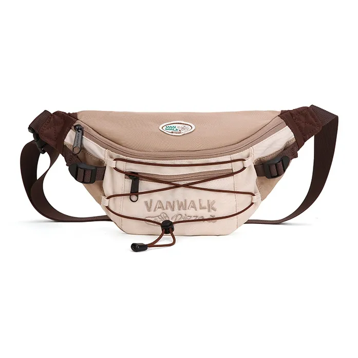 VANWALK PIZZA Series 100% Cotton Fanny Pack Sling Bag Trumpets Unisex Multicolor-1