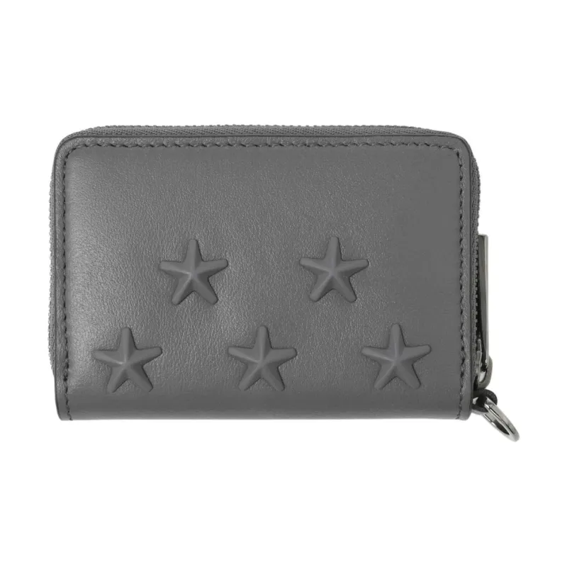 Jimmy Choo Calfskin Coin Purse Men's Dove Gray-2