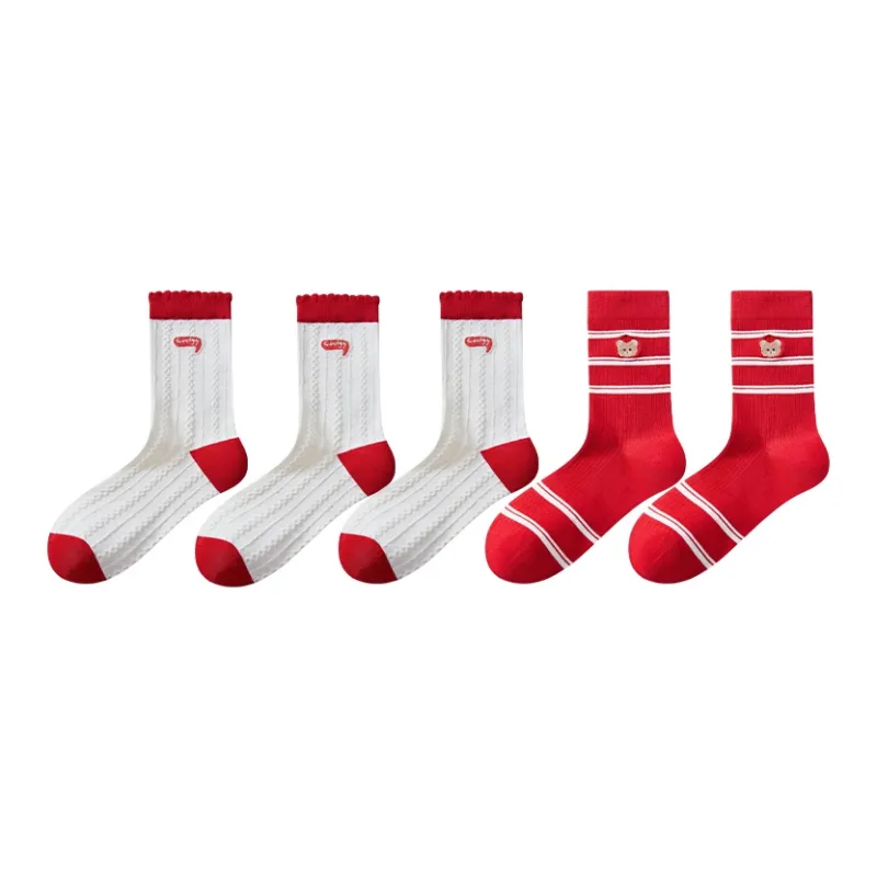 Caramella Mid Calf Socks Women's 5 Pack-5