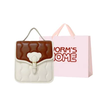 Worm's Home PU Backpack Regular Women's Ecru/Silver/Black/Brown
