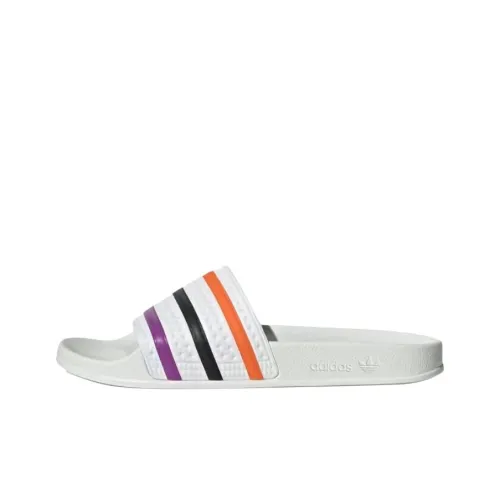 Adidas Originals Slip-Resistant Abrasion-Resistant Slide Slippers Men's White Purple