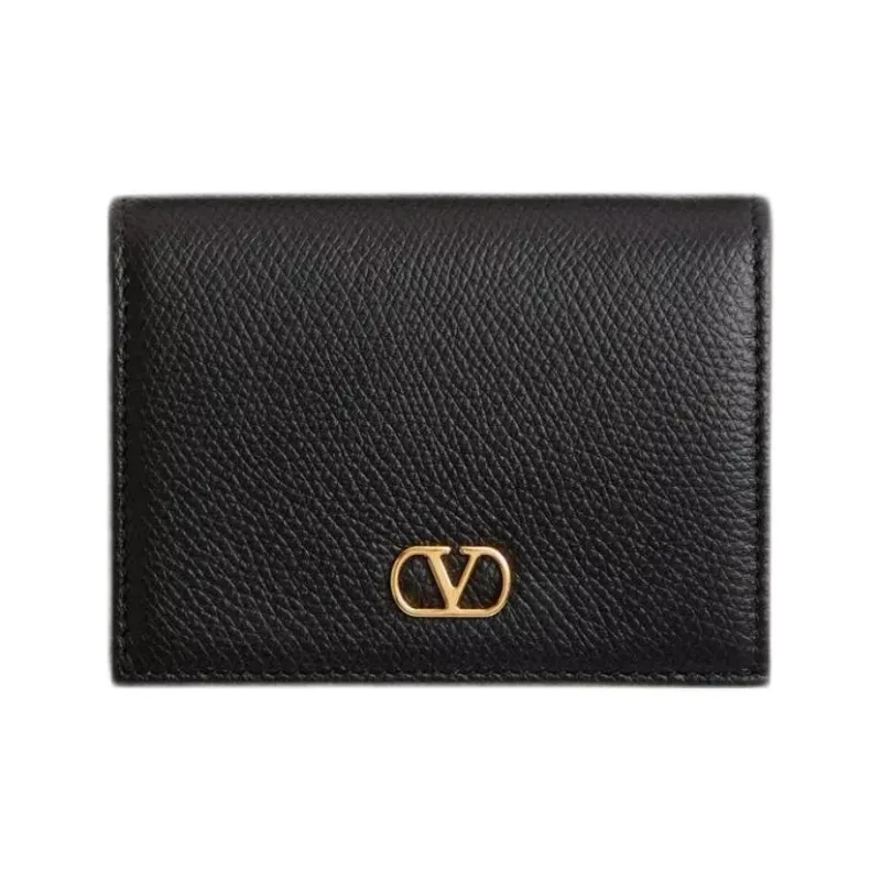 Valentino GARAVANI Grained Calfskin Wallet Women's Black-0