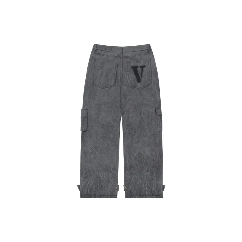 VLONE Gothic Letter Collection Large Logo Collection Cargo Pants Unisex-6