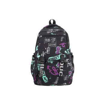 BRABOSTON Nylon Backpack Unisex Turquoise/Purple/Pink/Yellow Green/Blue