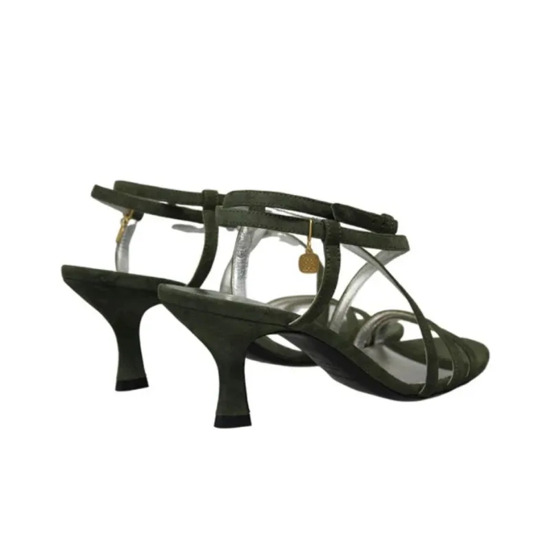 INES DE LA FRESSANGE One Strap Sandals 6cm Women's Green-4