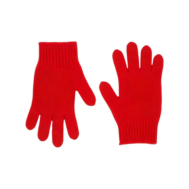 GUCCI Wool Knit Gloves Kids' Red-1