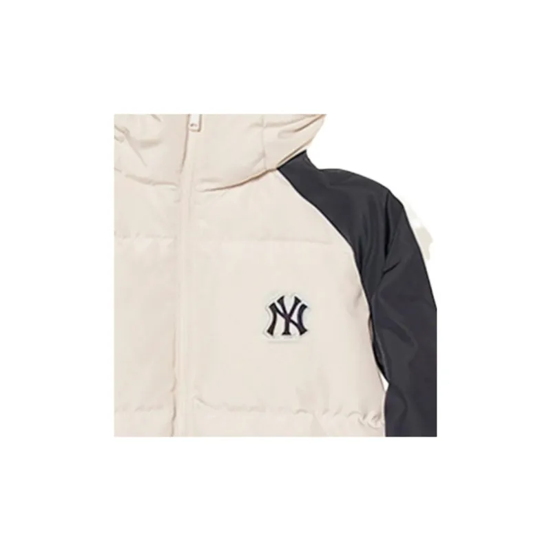 MLB Varsity New York Yankees Down Jacket Unisex Dark Cream-2