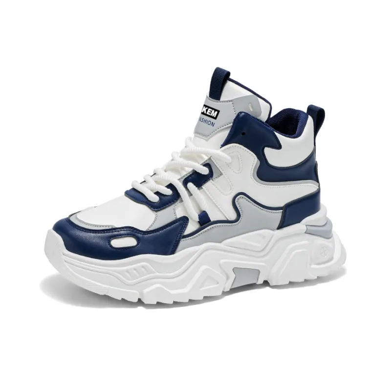 JKEM Anti Slip And Wear Resistant Height Increasing High Top Chunky Sneakers Men's-6