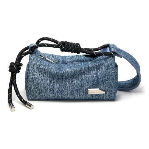 SMTING STUDIO Fabric Crossbody Bag Small Size Unisex Deep Black/Oat/Bright Green/Sport Blue/Denim Blue
